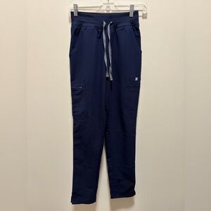 Figs High Waisted Yola Skinny Scrub Pants Navy Size XXS